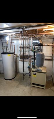 New boiler and indirect water heater installation