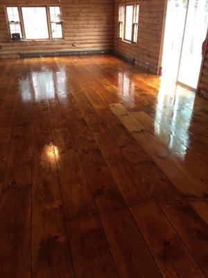 Flooring installation and reburished