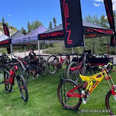 Kore Bikes doing demos at the Boise Mountain Bike Festival.