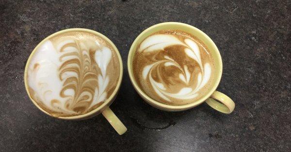 Café latté and cappuccino