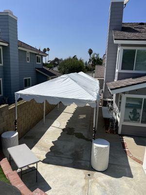 10'x20' tent and 10'x10' tent