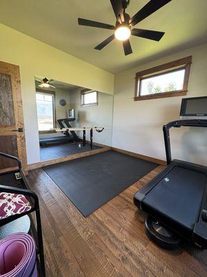 The Mirror looks great in my home gym!