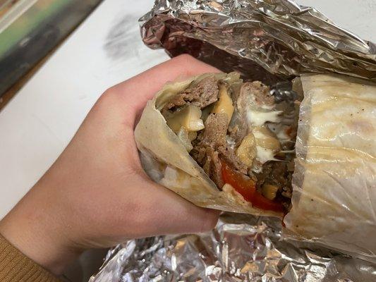 Philly Cheesesteak Wrap