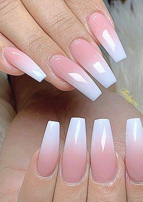 Ombre Normal Pink & White