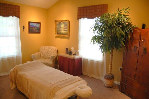 One of the three massage rooms.