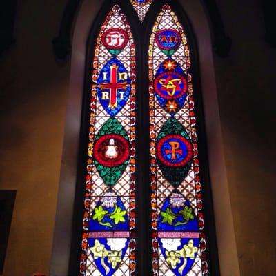 The oldest stained glass window in America!