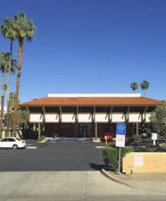 Exterior of our office on S. Palm Canyon Drive. The parking lot is off of Belardo Rd