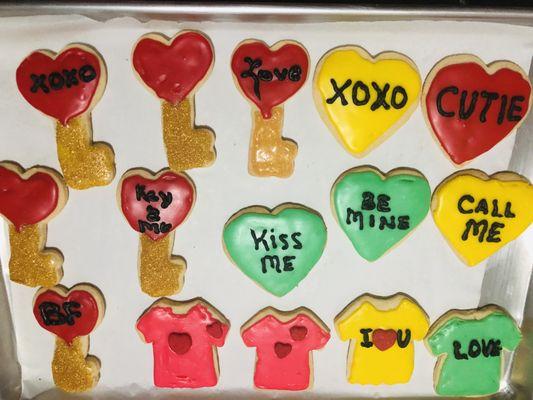 Valentines sugar cookies