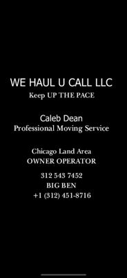 WE HAUL U CALL LOCAL MOVING SERVICES