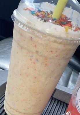 Fruity Pebbles shake ! Definitely filled me up and was a great shake! Tasted better then expected!