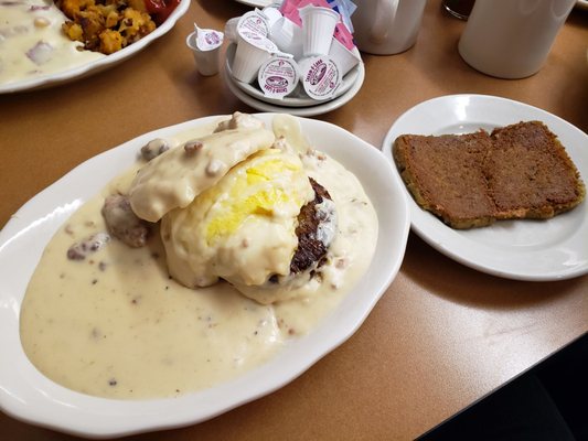 Bud's Special with side of scrapple