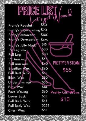 Price list