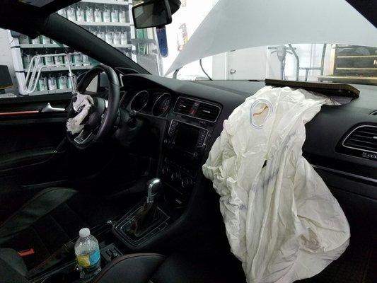 Blown out airbags vw gti