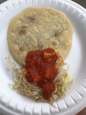 A pupusa