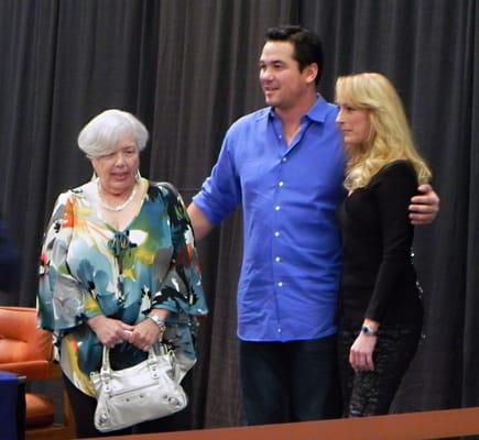 Dean Cain taking photos with fans