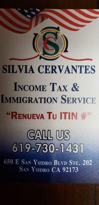 Silvia Cervantes Income Tax