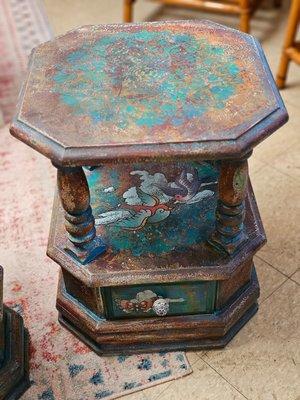 Boho Style end tables.