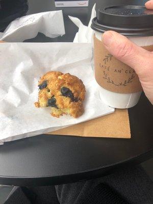 Yummy Blueberry Scone. Partially nommed.