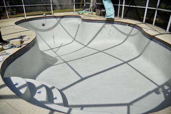 New pool interior before water fill