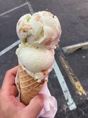 Key Lime Pie Ice Cream in a Waffle Cone