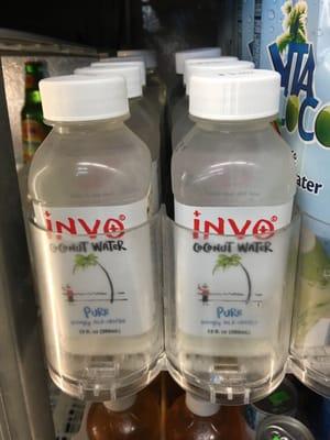 Invo coconut water on sale and in here on Bartlett market and liquors