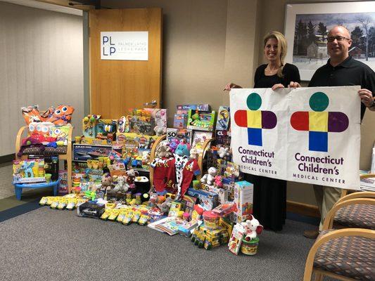 2018 Connecticut Children's Medical Center Toy Drive sponsored by Palmer Latko Ledas Page LLC