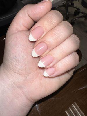 A beautiful acrylic overlay on my natural nails by Tina - couldn't be more perfect!