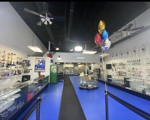 We regularly bring in new selection of glass pieces, pipes, cigars, k, deltas, disposables, hookahs, silicone pieces, cigarellos,etc.