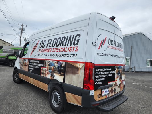 Partial Sprinter wrap by Vinyl Lab NW Signs and Graphics in Mukilteo