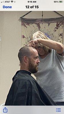 Hair cut and beard trim