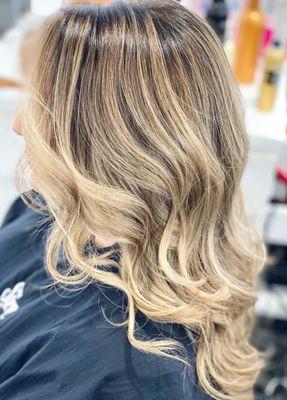 balayage and haircut