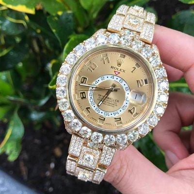 Diamond Gold Rolex Sky Dweller