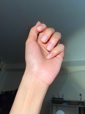 French manicure 4 days after I got it!! In LOOOOVE