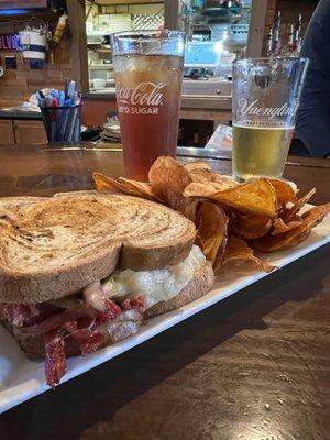 Corned Beef Reuben with Home Chips