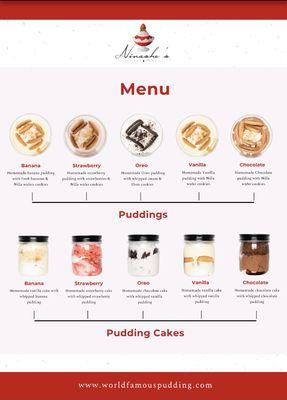 Famous Pudding Cakes Jars. Pudding Cups