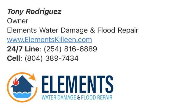 Elements Water Damage And Flood Repair-Killeen