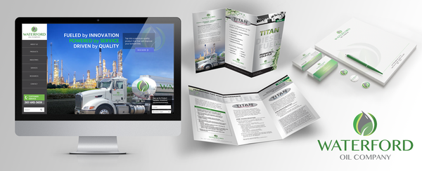 Website and collateral design for oil and lubricant industry.