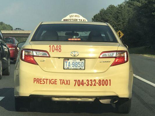 This guy cutting people off and driving erratically on 485 during rush hour. Would not feel safe riding with such an unsafe driver.