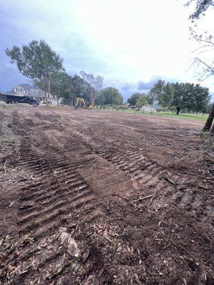 New home site cleared in Needville, Texas