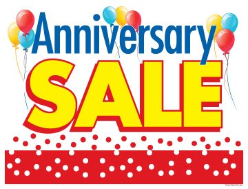 Anniversary sale the whole month of July