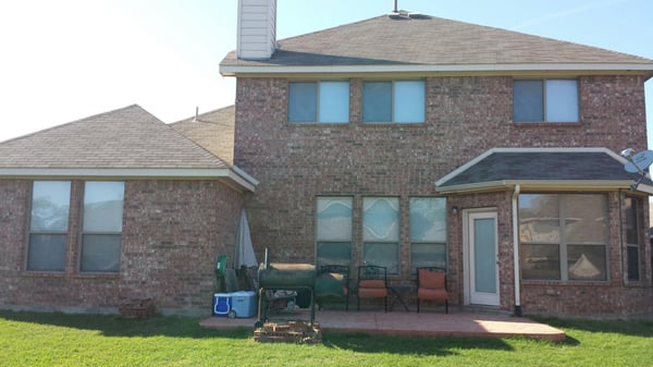 This is the way the back of  the house look before we added the patio cover