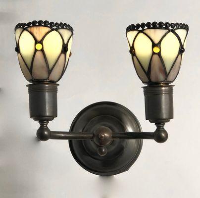 Double Arm Leaded Glass Sconces, Circa 1910. $1145.00 each -