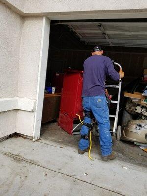 They send the delivery man to work on your machines!