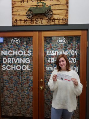 My daughter got her license!