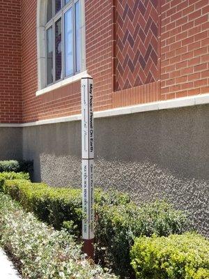 Peace Pole outside the church.