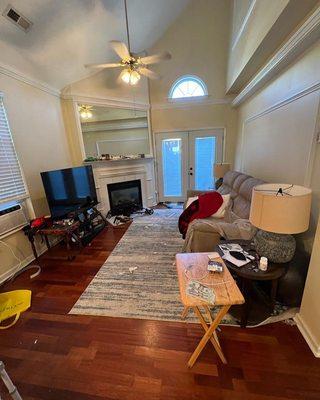 Before and after- Living room