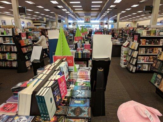 Inside. View of store from back center facing entrance.