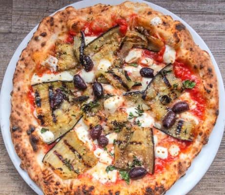 Grilled Eggplant, Olives and Fresh Mozzarela