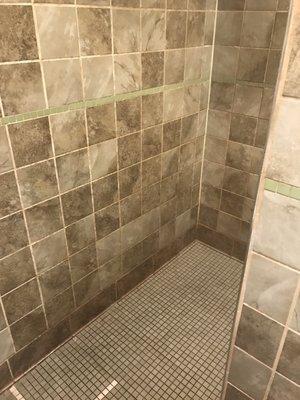 Spacious shower rooms