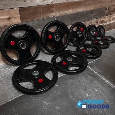 High quality rubber coated Olympic weight sets  270 lbs